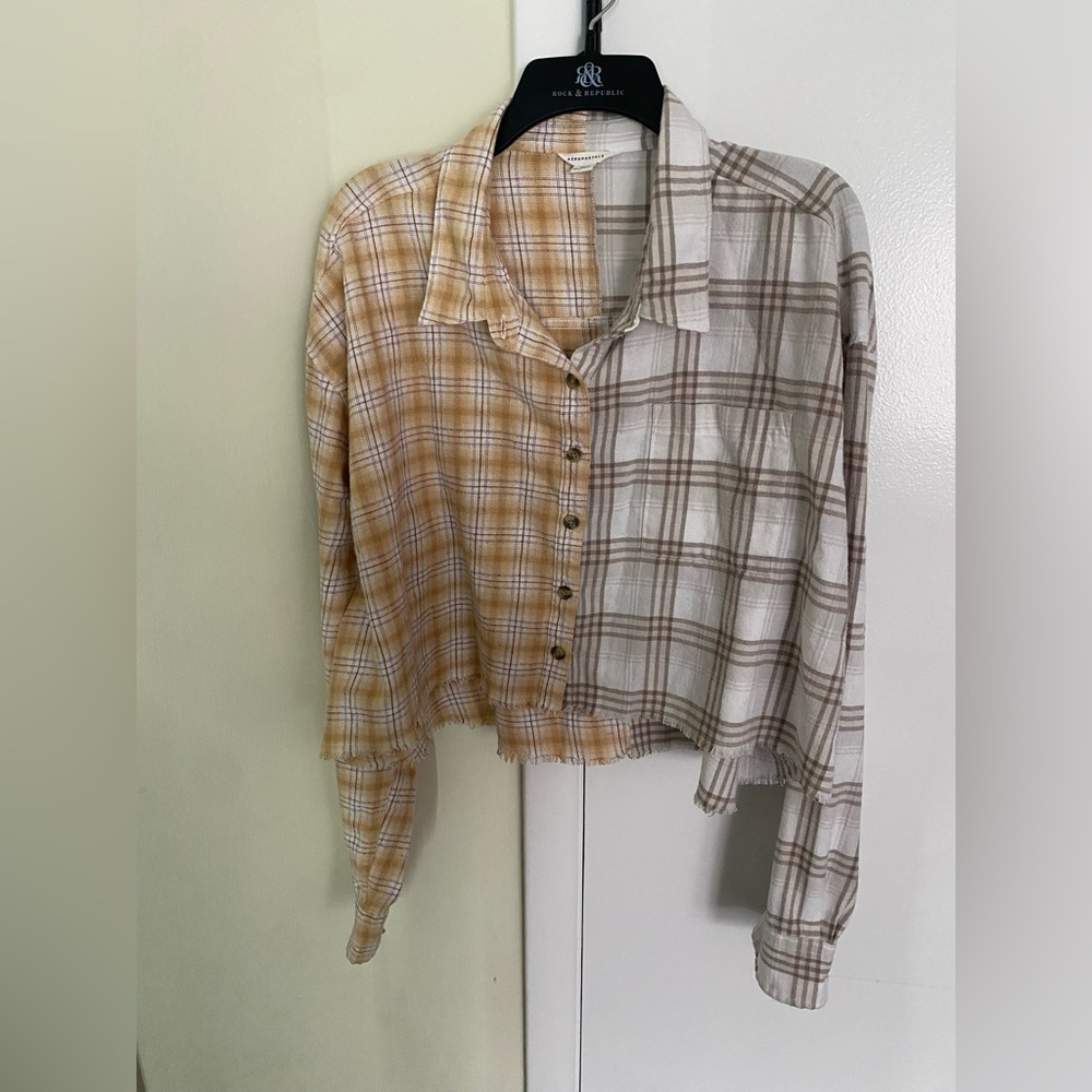 Aeropostale Cropped Flannel